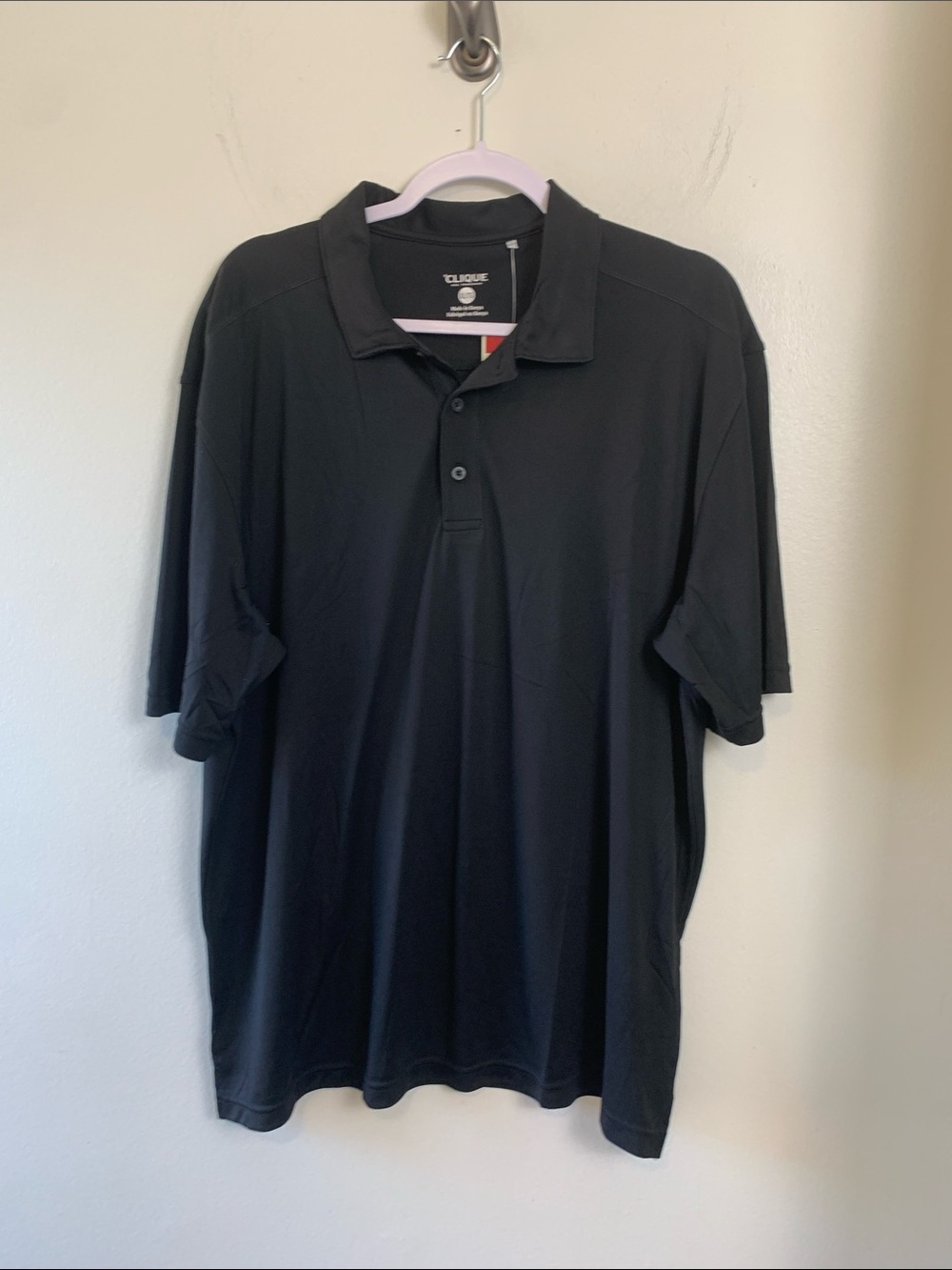Clique NWT Black Polo Shirt - Classic Menβs Short Sleeve